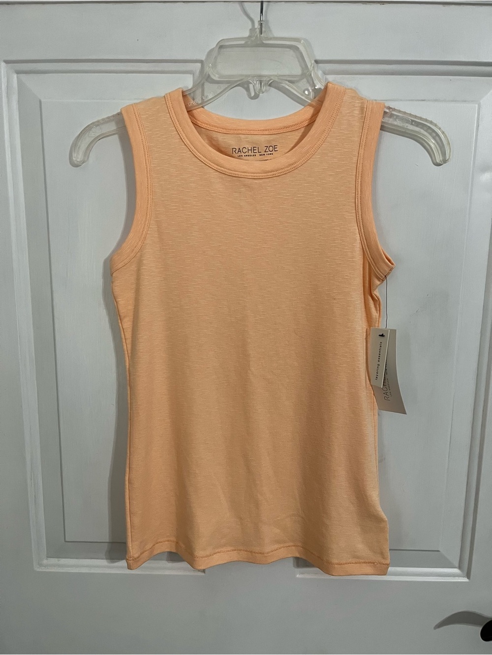 Rachel Zoe Peach Crewneck Sleeveless Tank